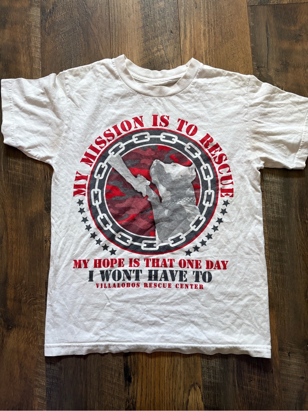 Kids' White Graphic Tee - My Mission Is To Rescue